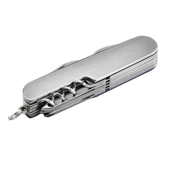 Portable Mini Folding Cutter Bottle Opener Scissors All-in-One Multifunctional Tool High Hardness Stainless Steel white