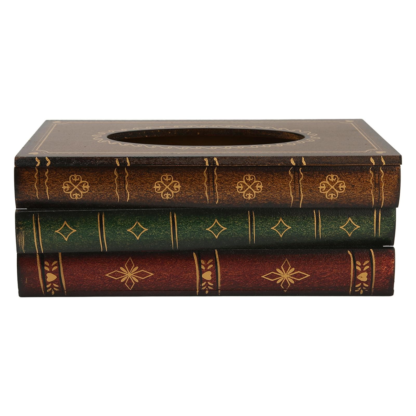 Tissue Box Simulation Wooden Antique Book Shape Napkin Case for Home Restaurant Shop