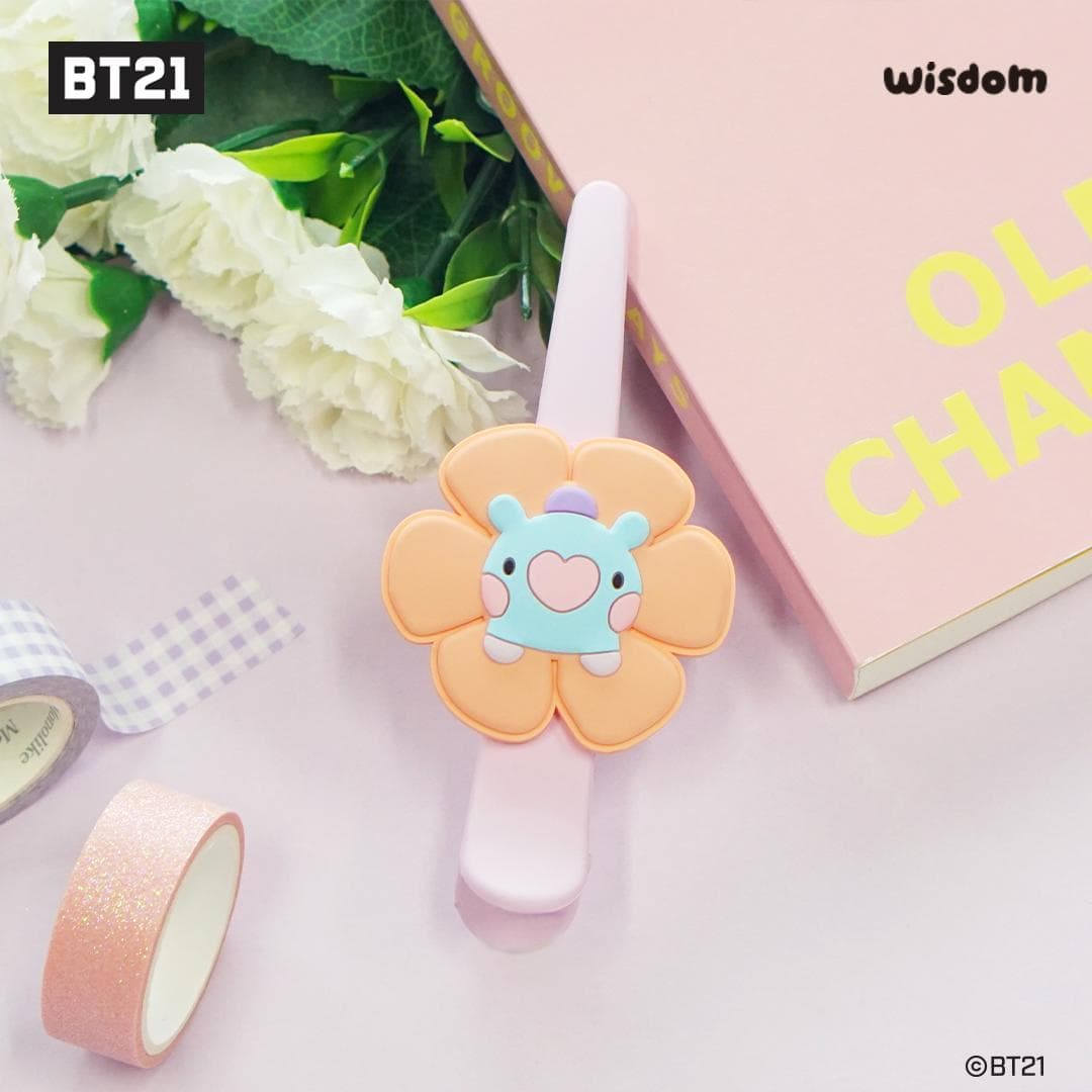 BTS (BangTan Boys) BT21 minini Hair Clip Happy Flower, Official, Original, Authentic, K-POP, idol
