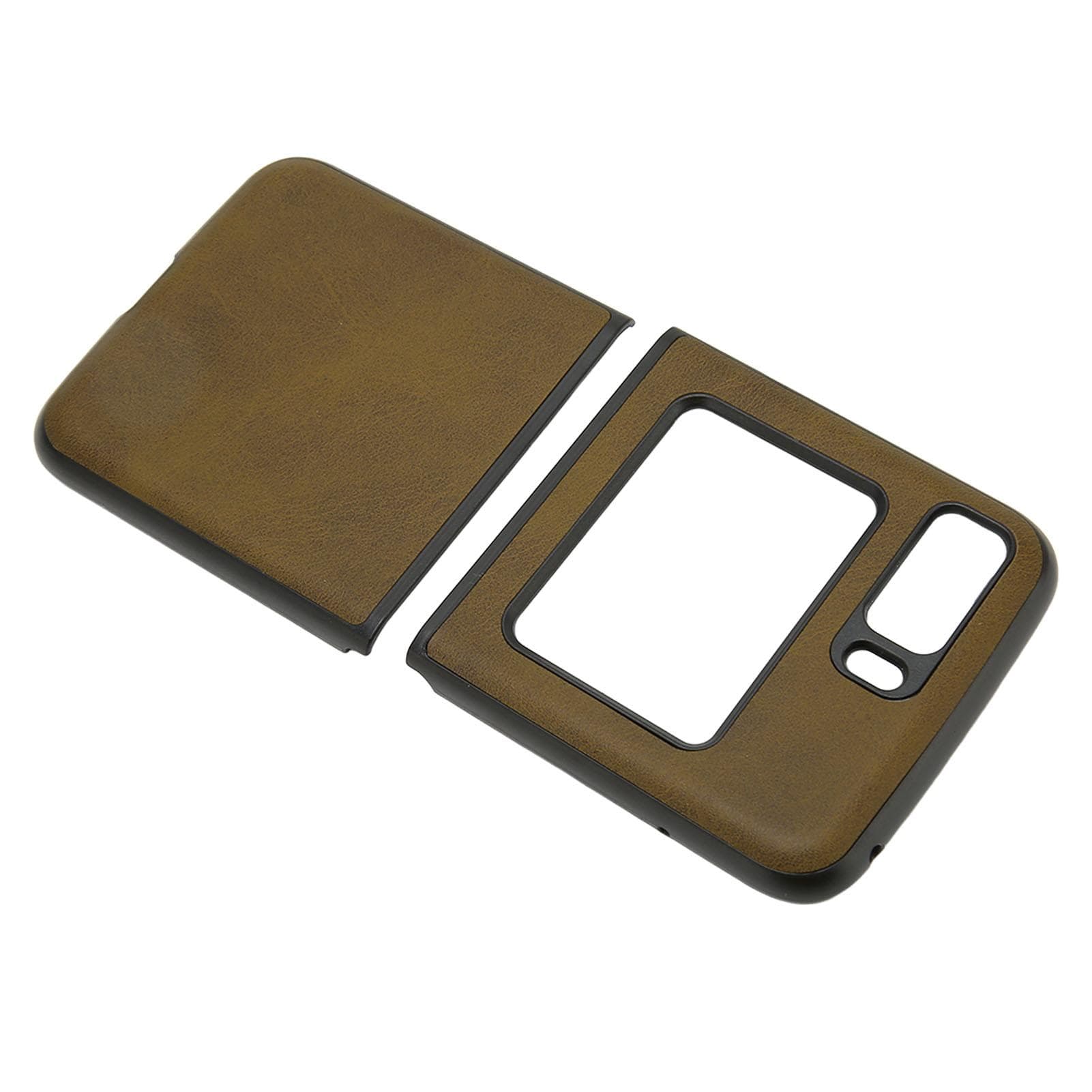 Leather Folding Phone Case Scratch Resistant Flip Phone Protective Case for Moto Razr 2022 camouflage green