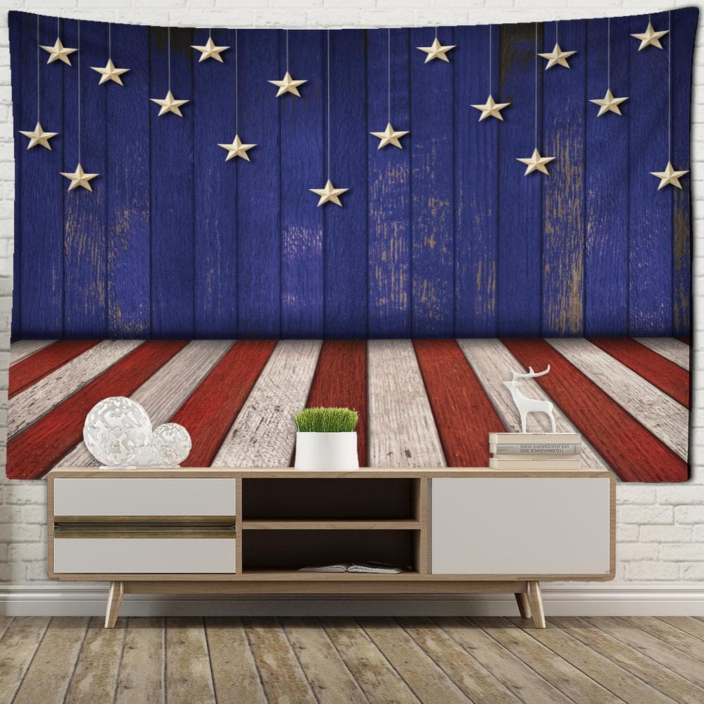 Star Wood Tapestry Wall Hanging Boho Style Psychedelic Mystery Art Hippie Wall Decor Background Cloth 95x70cm