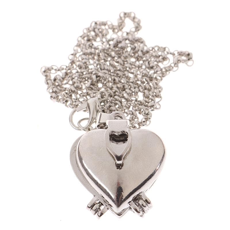 Diy Jewelry Vintage Heart Shaped 4-Layer Photo Locket Necklace Openable Pendant