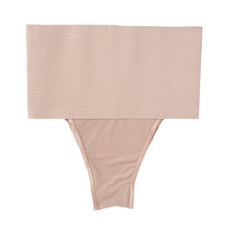 Waist Cincher Girdle Shaper Thong For Women Tummy Control Panty Slimmer Body Shaper M beige