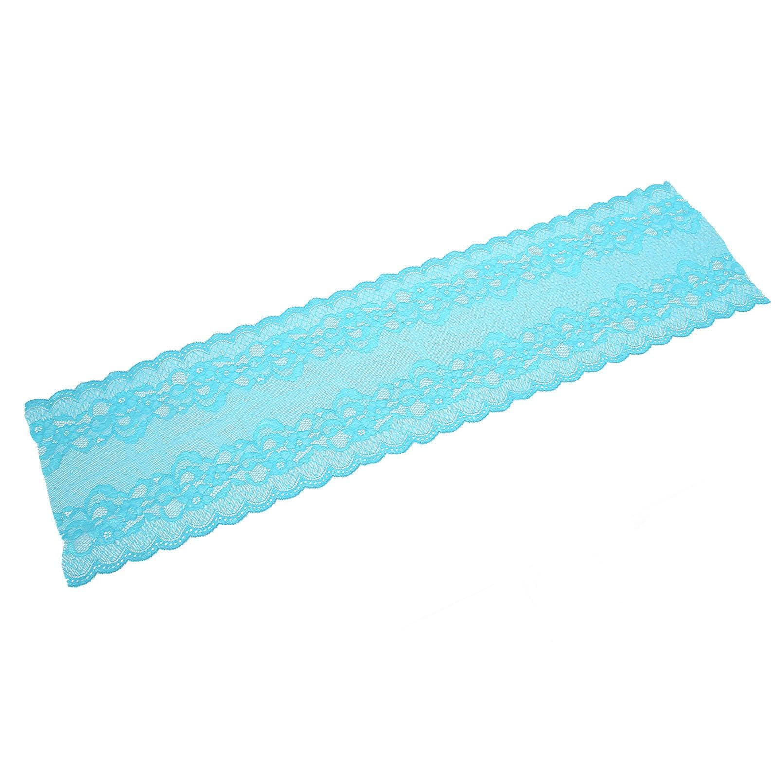 23cm Width 10 Yards Lace Trim Stretch Cuttable DIY Handcraft Mesh Nylon Lace Fabric Wide Stretchy