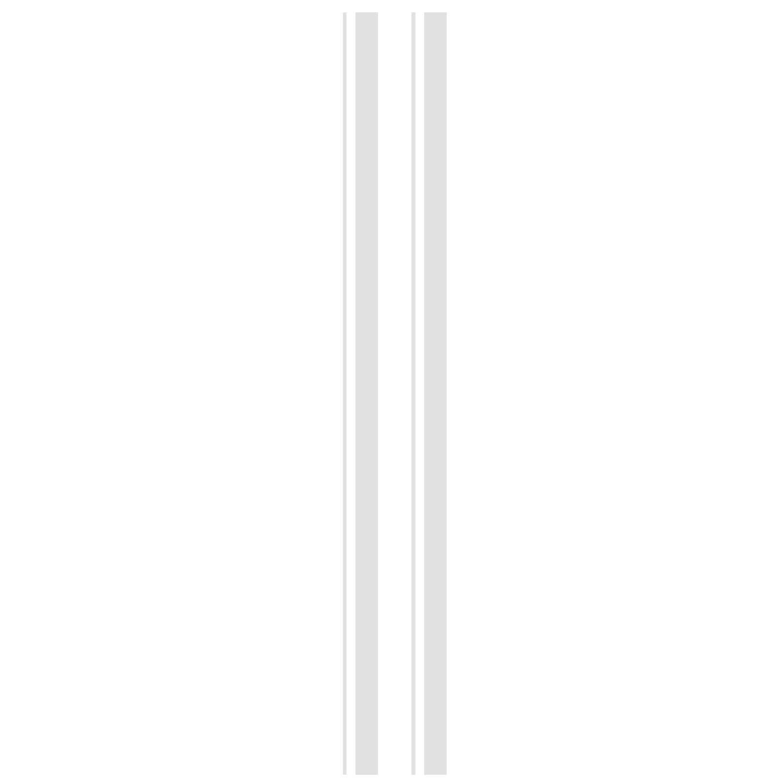2pcs Stripe Car Decal Graphic Universal Waterproof Self Adhesive Removable Racing Automotive Door white