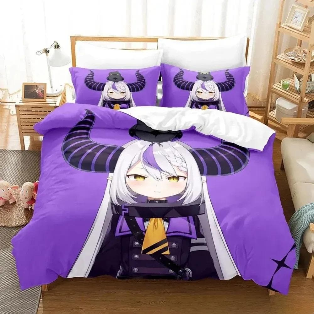 New La+Darknesss Bedding Set Single Twin Full Queen King Size Bed Set Adult Kid Bedroom Duvet cover Sets Anime parure de lit Bed 70x133cm 2pcs