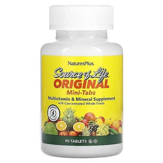 Nature's Plus- Source Of Life, Multi-Vitamin & Mineral Supplement with Whole Food Concentrates, 90 Mini-Tablets