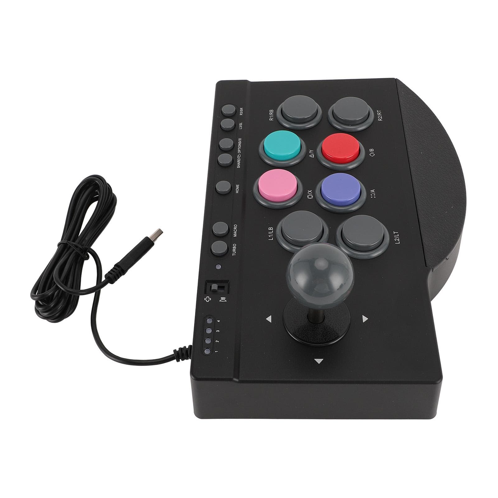 Fighting Stick for PS3 USB Turbo Macro Functions Game Controller Joystick for Android TV Box for