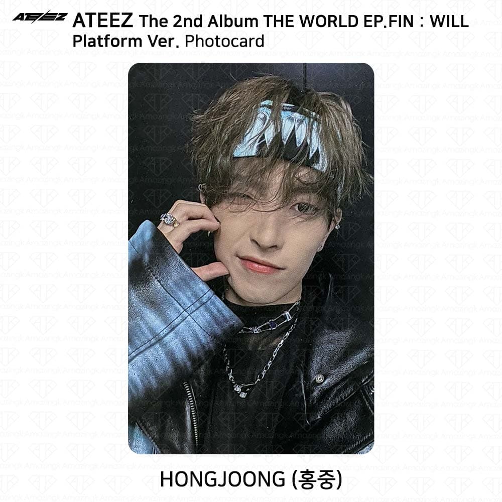 ATEEZ The 2nd Album WORLD EP.FIN WILL Platform Ver. Photocard Polaroid Sticker Hongjoong - Photocard