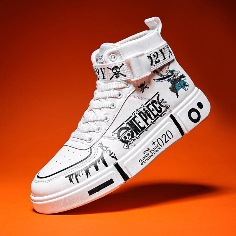 Parent Child Shoes One Piece Men Shoes Running Anime High Top Sneakers for Men Casual Shoes Walking Casual Shoes 37 green