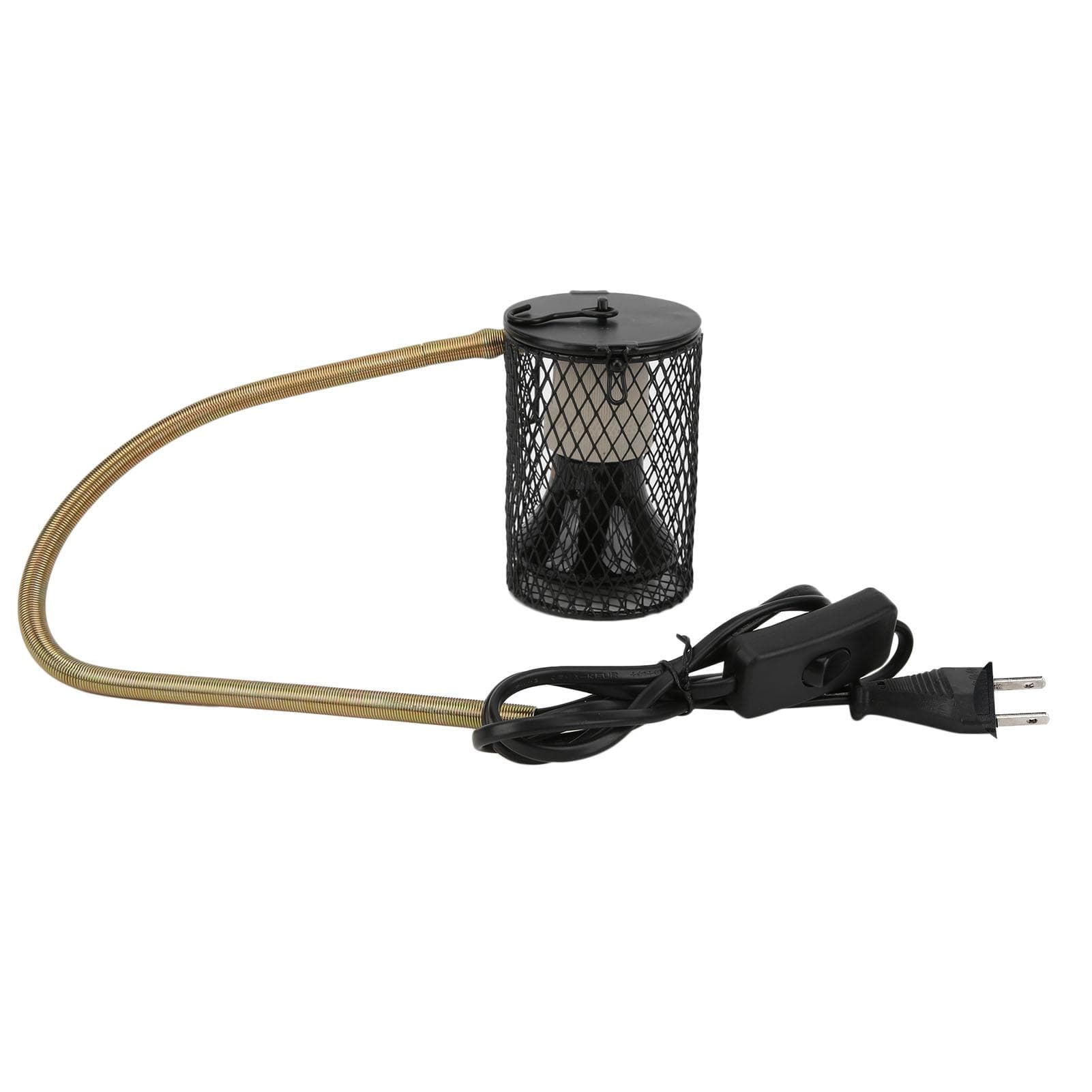 E27 Reptile Heating Lamp Kit Black Ceramic Heat Emitter Kit for Turtles Lizards Coop 100WUS Plug