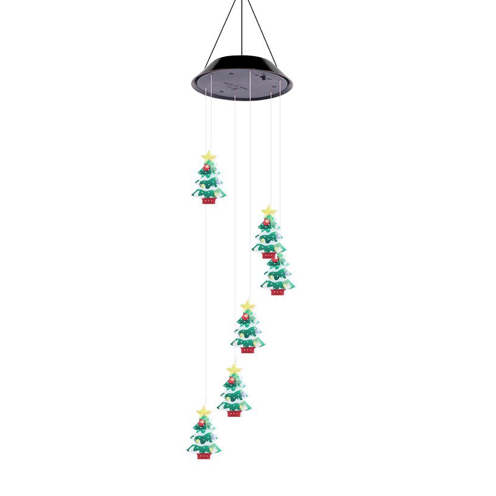 Yard Solar Wind Chime Light LED Solar Powered Wind Chimes Hanging Lamp for Patio Garden