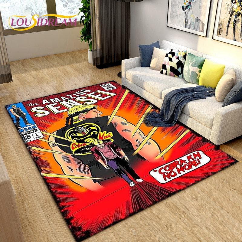 Cobra Kai Amanda TV Karate Area Rug Large,Carpet Rug for Living Room Bedroom Sofa Doormat Decoration,Kid Play Non-slip Floor Mat 80x120cm