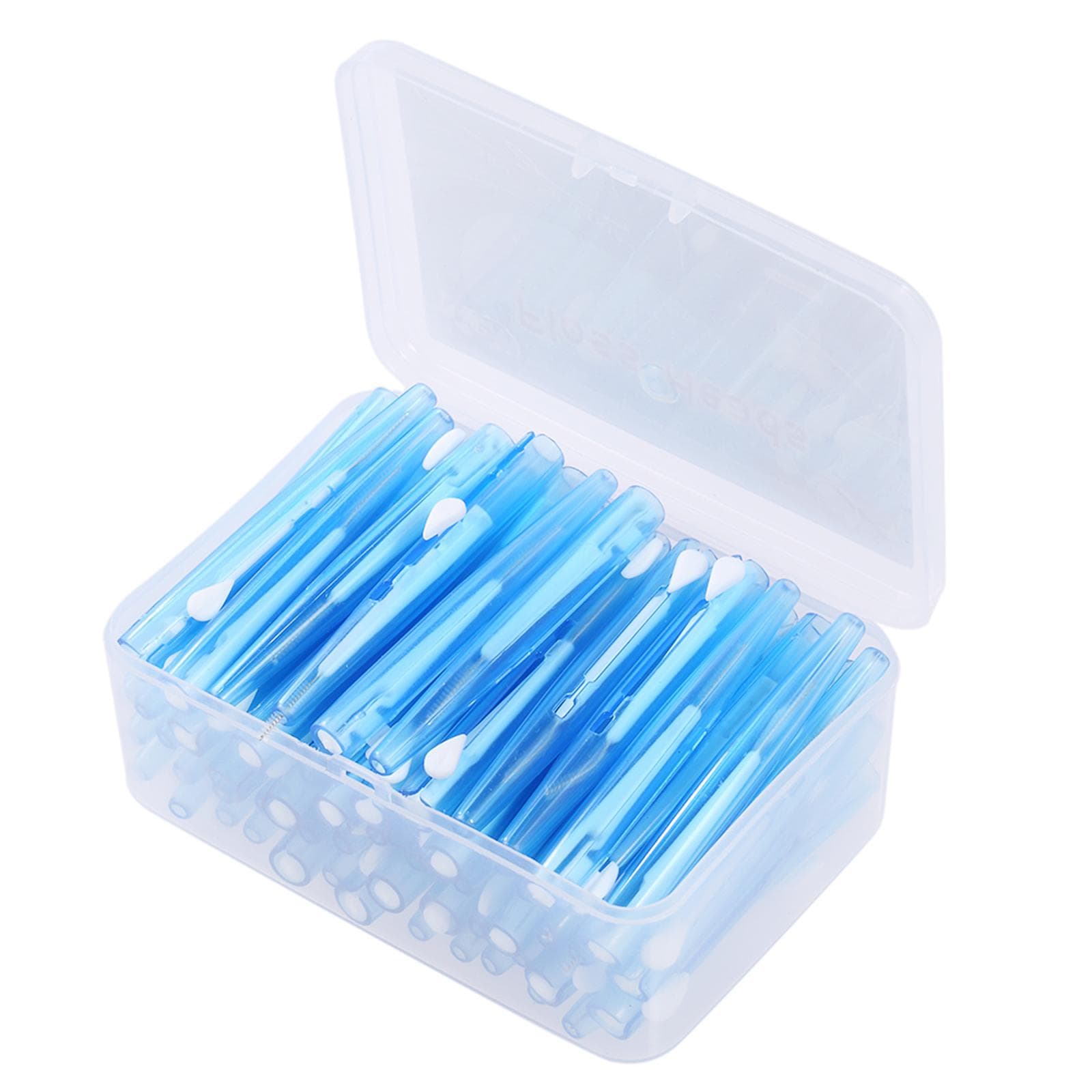 60Pcs/Box Dental Floss Picks Refill Inter-dental Brush Teeth Stick Toothpick Flosser for Oral Deep blue