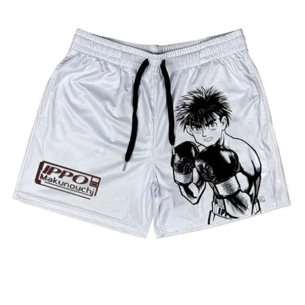 Ippo Anime Shorts Men Makunouchi Manga Print Gym Shorts Quick Dry Mesh Short Pants Cosplay Fitness Baggy Boxing Shorts XL