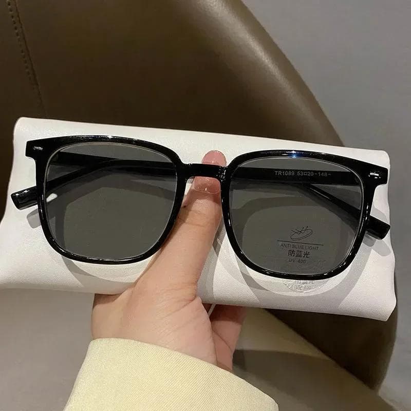 Retro Square Frame Women Sunglasses with Minus Diopter New Style Myopia Eyeglasses for Outdoor Travel Driving -2.0