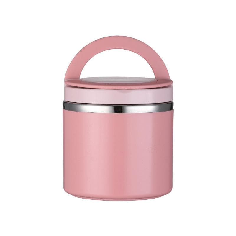 630ML Food Thermal Jar Insulated Soup Cup Thermos Containers Stainless Steel Lunch Box Thermo Keep Hot For School Children 1&630ml&1 pink