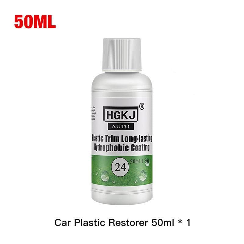 HGKJ-24 Plastic Restore Revitalizer Plastic Renovator Long Lasting Coating for Car Rubbers Refurbish Clean Gloss Black Shine 50ml