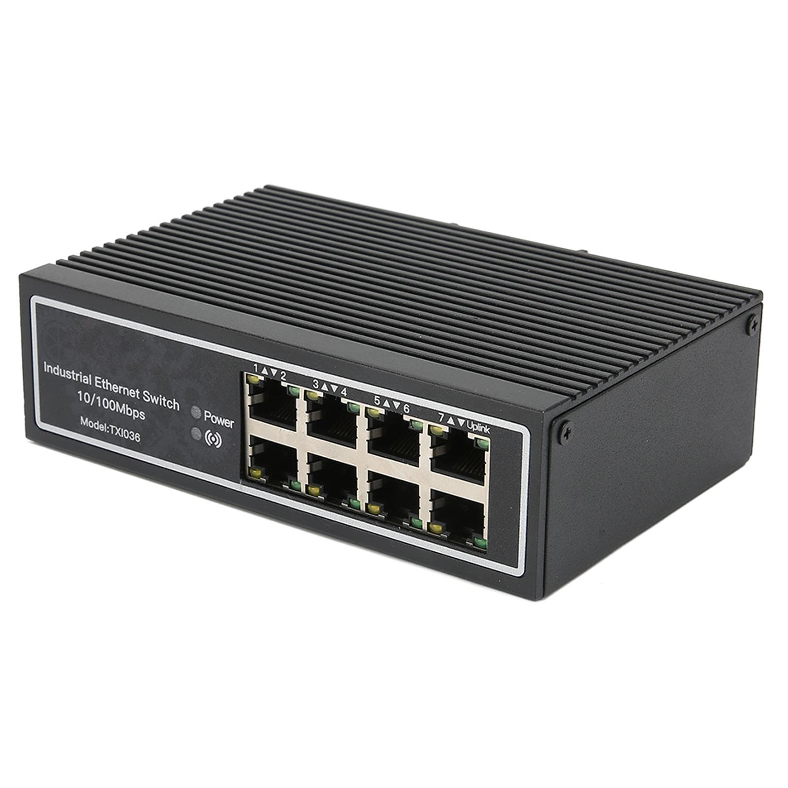 Ethernet Switch 8 Port ‑40 celsius to 85 celsius 10100Mbps 1.5W RJ45 Ports Desktop Computer Accessories DC9V to