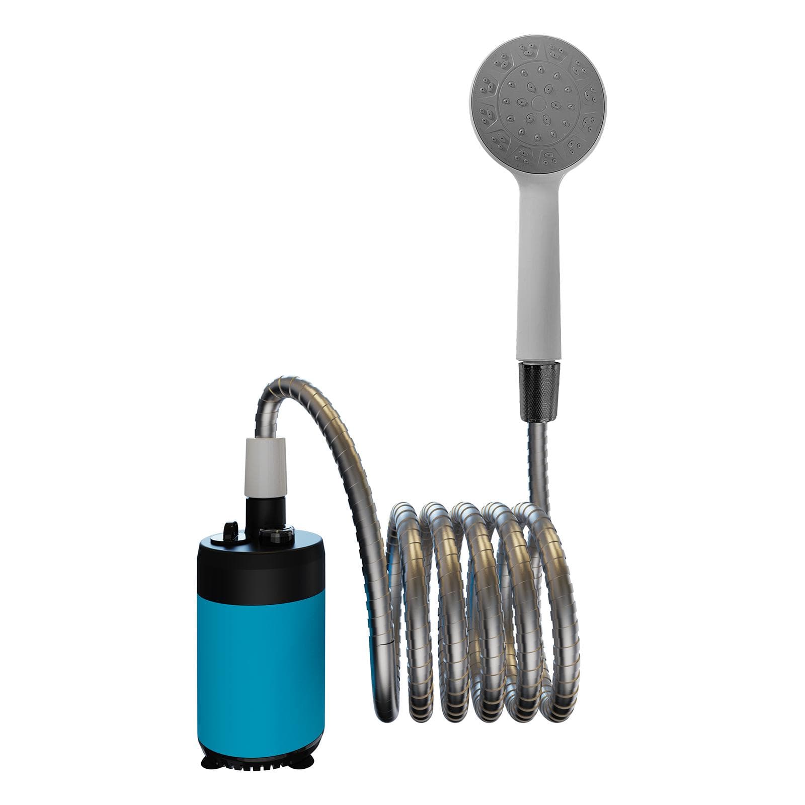Portable Shower Camping Outdoor Shower Handheld Electric Shower Battery Powered Compact Handheld blue