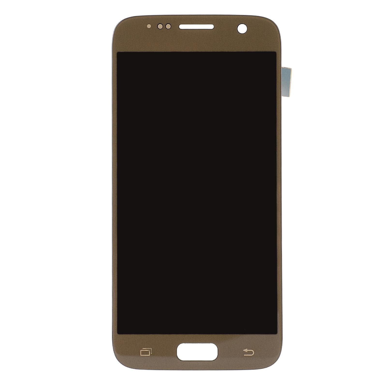 Mobile Screen Display TFT Phone Touch Screen Assembly with Frame Repair Tool Kit for S7 Gold gold
