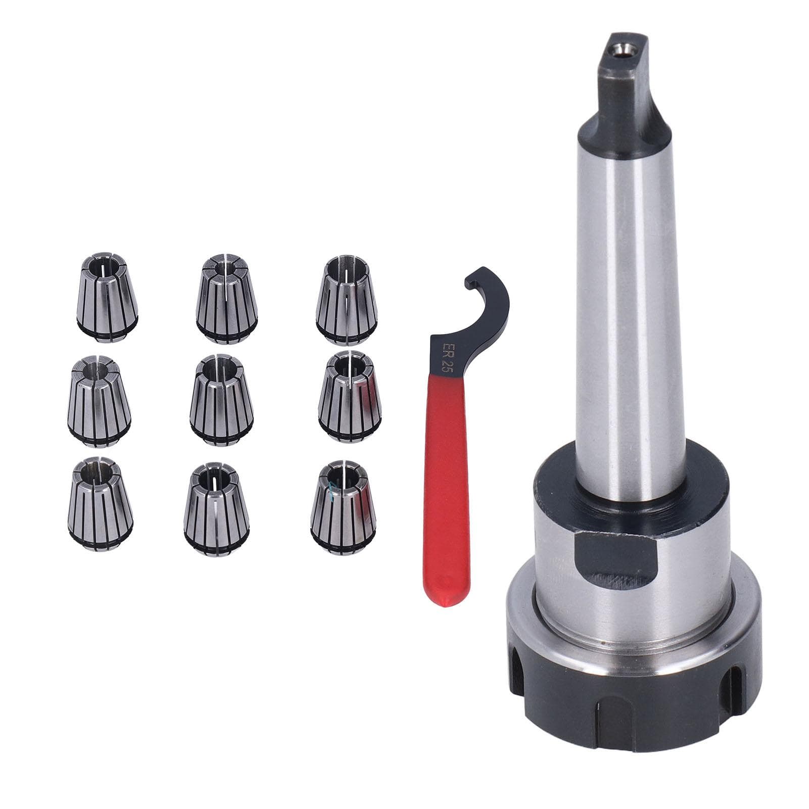 Collet Chuck Extension Rod MTA ER25 Clamping Holder Tool Set Kit for CNC Milling LatheMTA3ER25M12