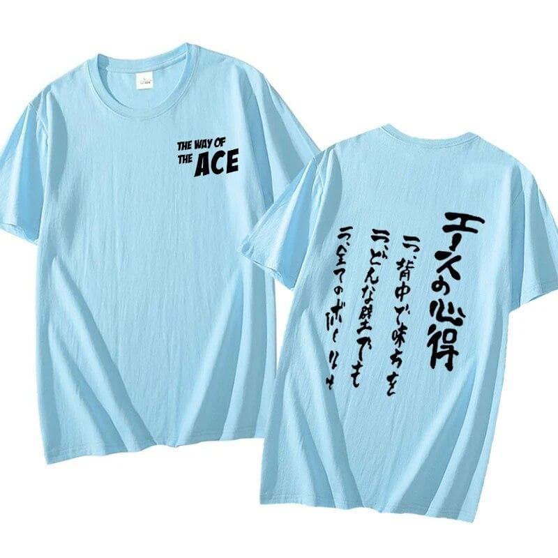 Haikyuu Bokuto Kotaro Way of The Ace T Shirt Women Unisex Casual Ace Owl Volleyball Graphic Anime T Shirts Letter Print Tshirt Tops Unisex XL