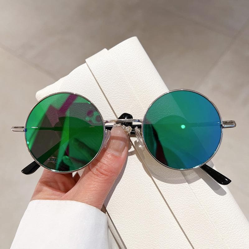 Vintage Steam Punk Round Sunglasses Women Luxury Designer Fashion Mirror Sun Glasses UV400 As The Picture