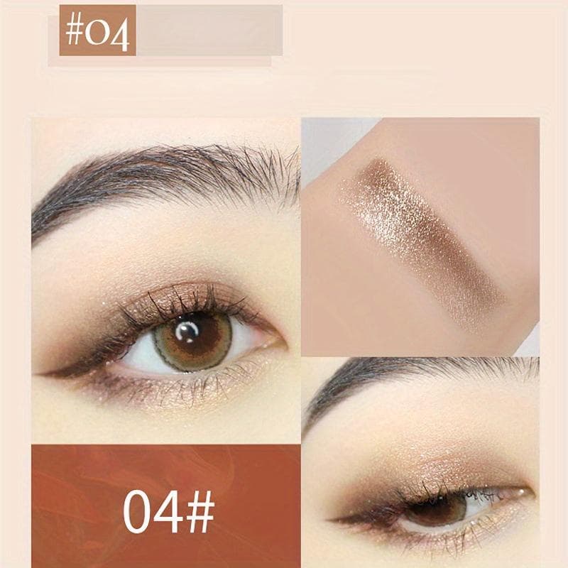 Double Color Glitter Eye Shadow Stick Pencil Eyeshadow Makeup Waterproof Bicolor Shimmer Cosmetics Beauty Makeup Tool 4#