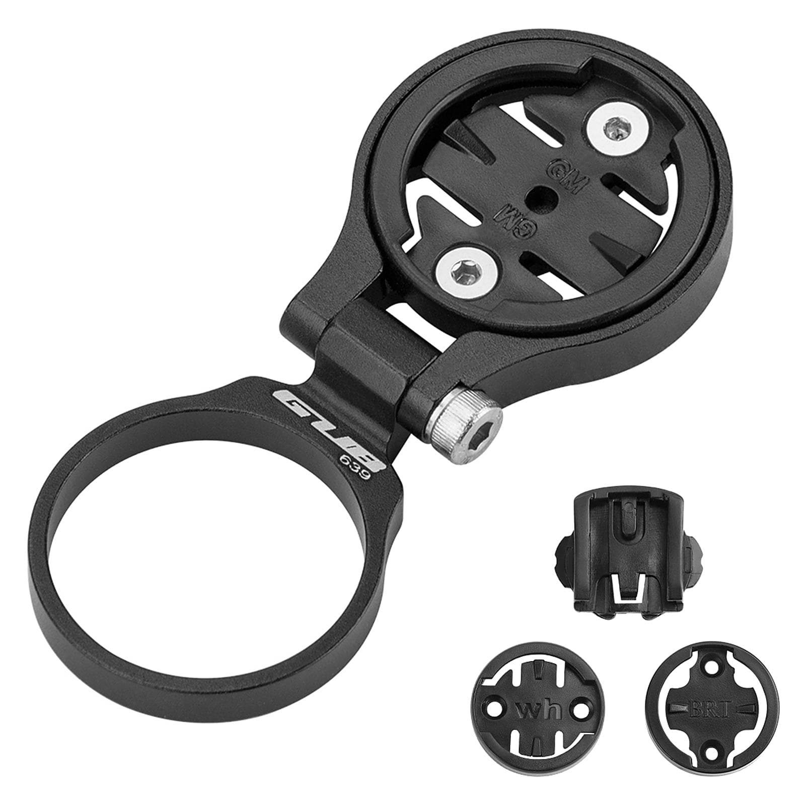 Bike Computer Stem Mount Adjustable Cycling Stem Mount Replacement for Garmin Wahoo Bryton Cateye black