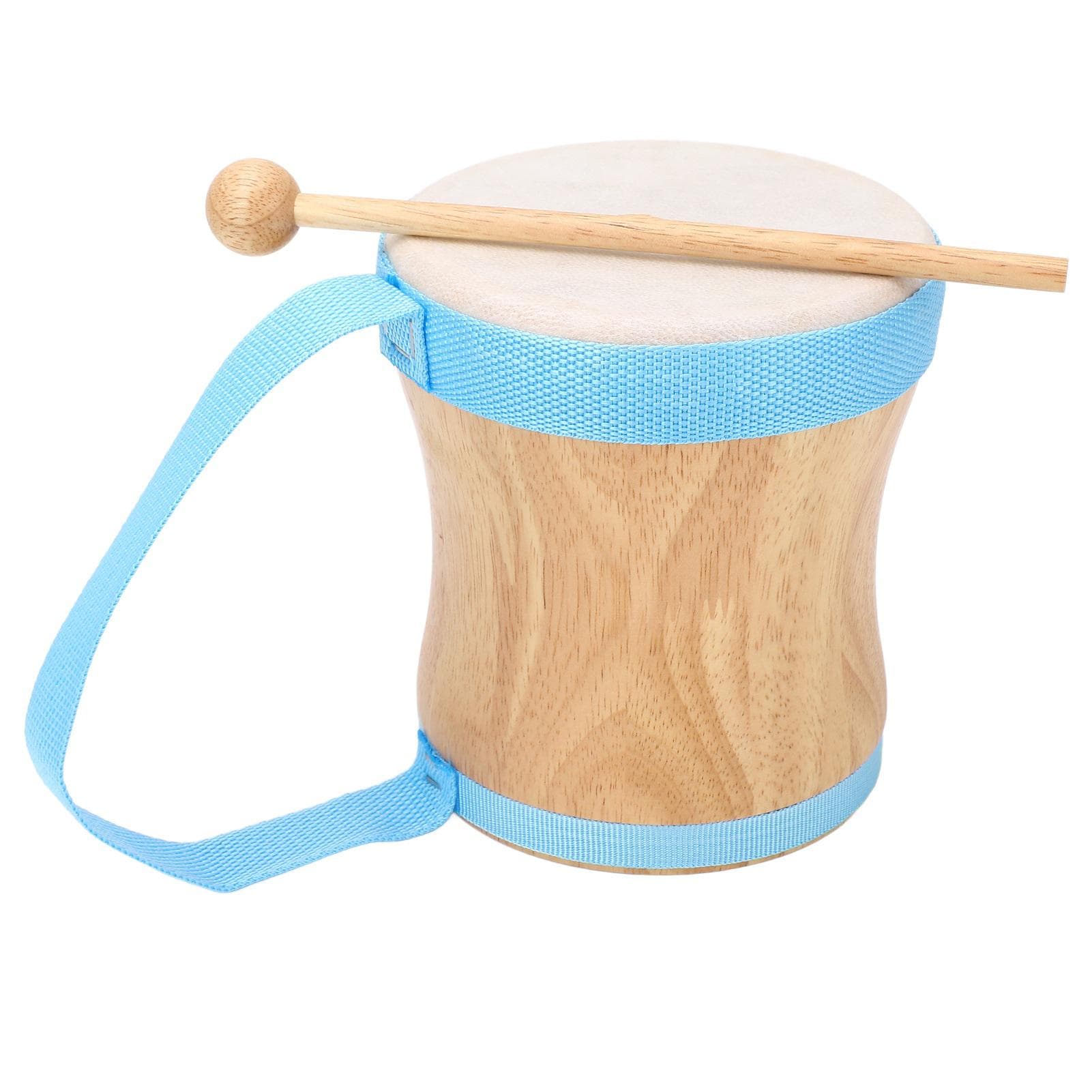 Hand Drum Kit Wood Sheepskin Top Professional Percussion Instrument Drum with Stick Yellow blue