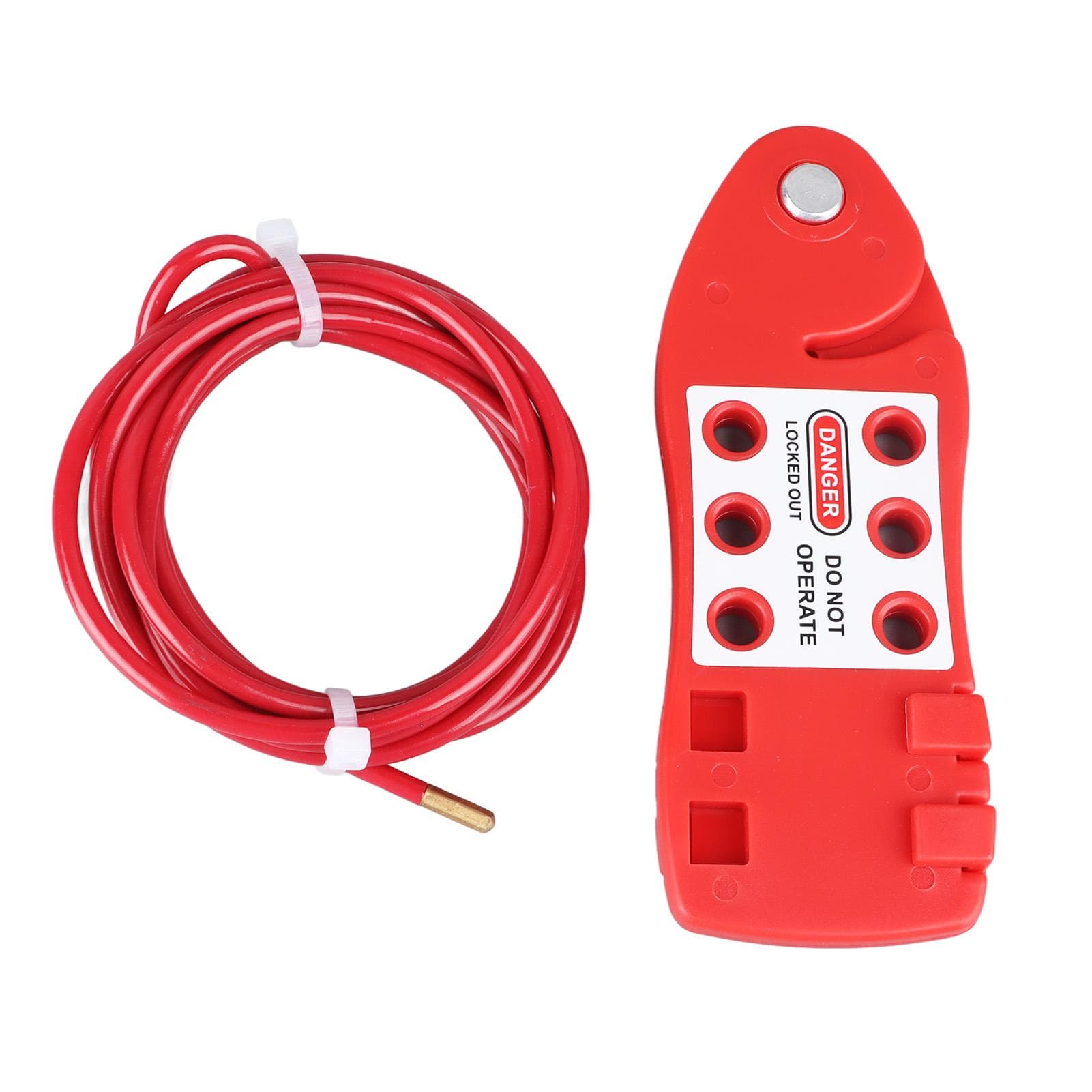 Adjustable Cable Lockout Fish Shaped Stainless Steel Safety Cable Lock Industrial Valve Tagout