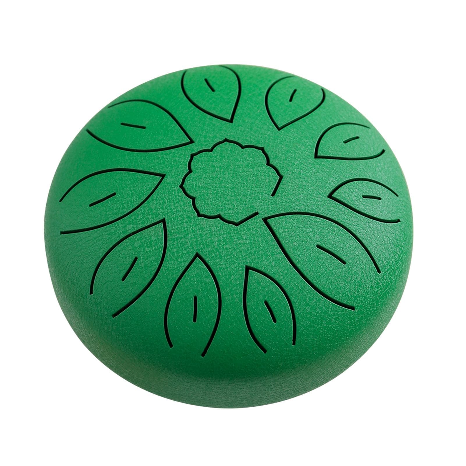 6-Inch Steel Tongue Drum 11 Notes Handpan Drum C Key with Drum Mallet Finger Picks Percussion green