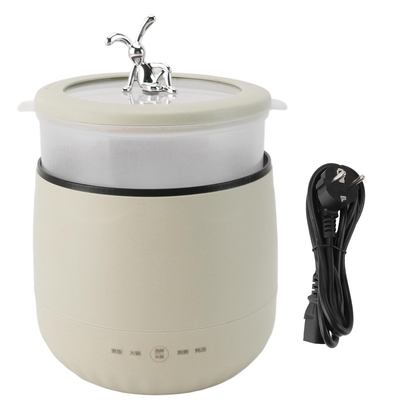Electric Mini Cooker 1.8L 450W Fast Cooking Mini Rice Cooker for Dorm Office Travel L(for 6.5-9kg) beige