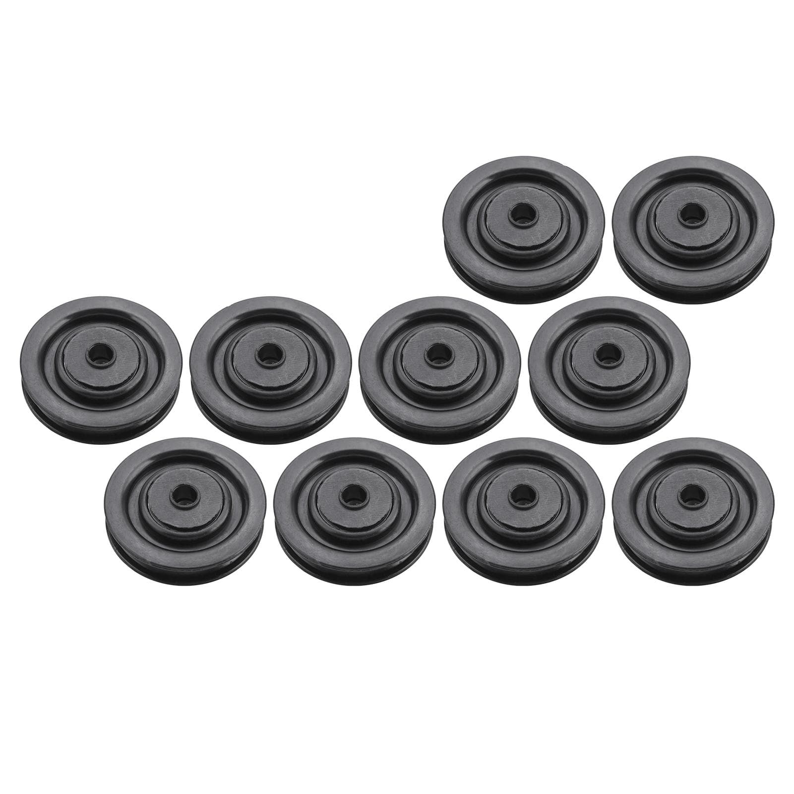 10Pcs Universal Pulley Wheel Fitness Hoisting Equipment Accessories Nylon Bearing Core75mm 3in