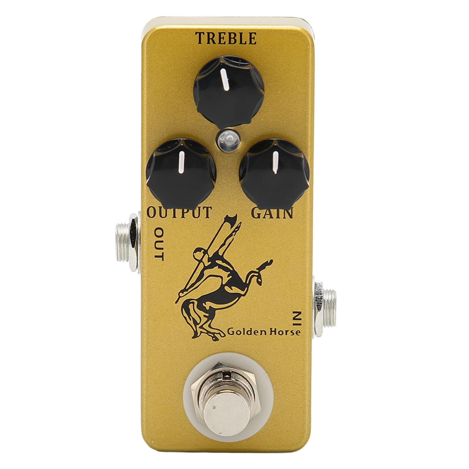 Overdrive Guitar Effect Pedal Aluminium Alloy Golden Horse Overdrive Effect Pedal with True Bypass