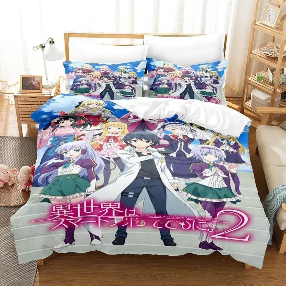 3D Kawaii The Aristocrat's Otherworldly Adventure Bedding Set Cartoon Anime three-piece set Adult Kid Bedroom Duvet cover Sets 70x133cm 2pcs