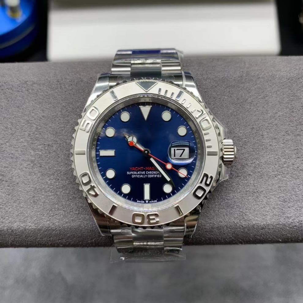 Rolex Yacht-Master 126622 Gray Luminous Calendar Mechanical Watch with Rubber Strap - Waterproof Sport Timepiece