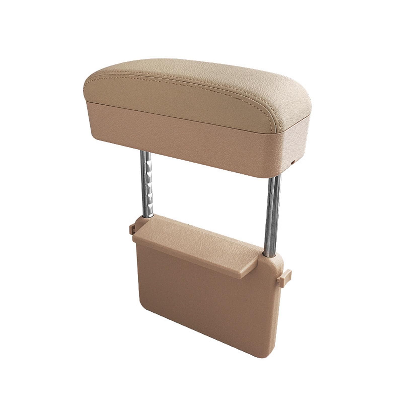 Car Armrest Center Console Box Extender, Adjustable Height Armrest Support Elbow Rest Pad for Most beige