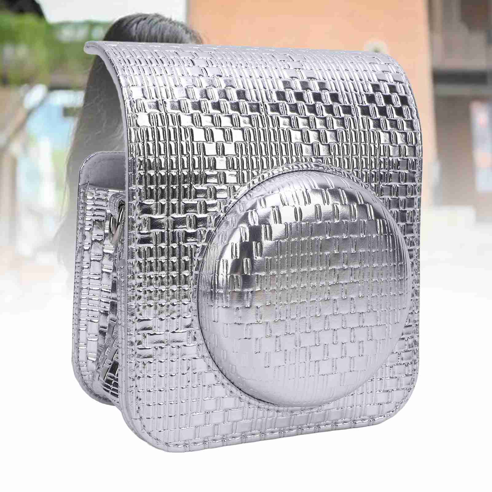 Instant Camera Carrying Case PU Protective Portable Instant Camera Storage Bag with Adjustable