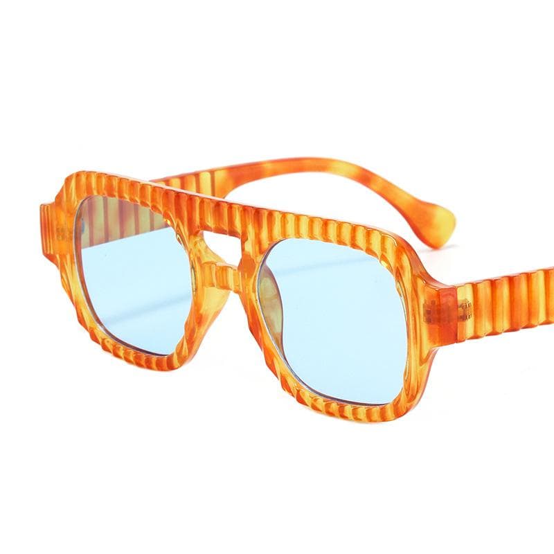New Retro Double Beam Gradient Sunglasses Leopard Frame UV400 Protection Unisex High Quality Fashion Glasses as picture