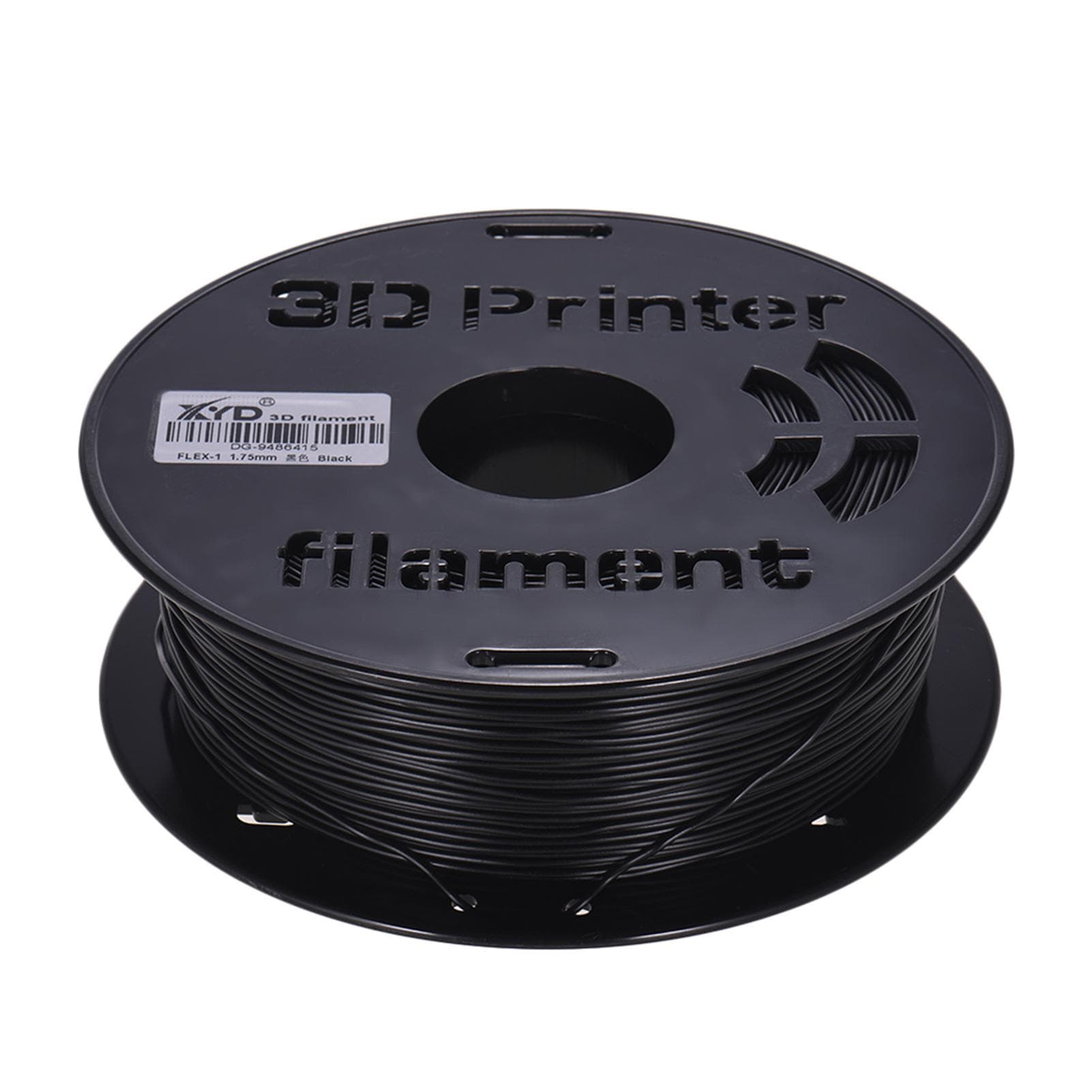 1KG/ Spool 1.75mm Flexible TPU Filament Printing Material Supplies White, Black, Transparent for 3D Printer Drawing Pens black