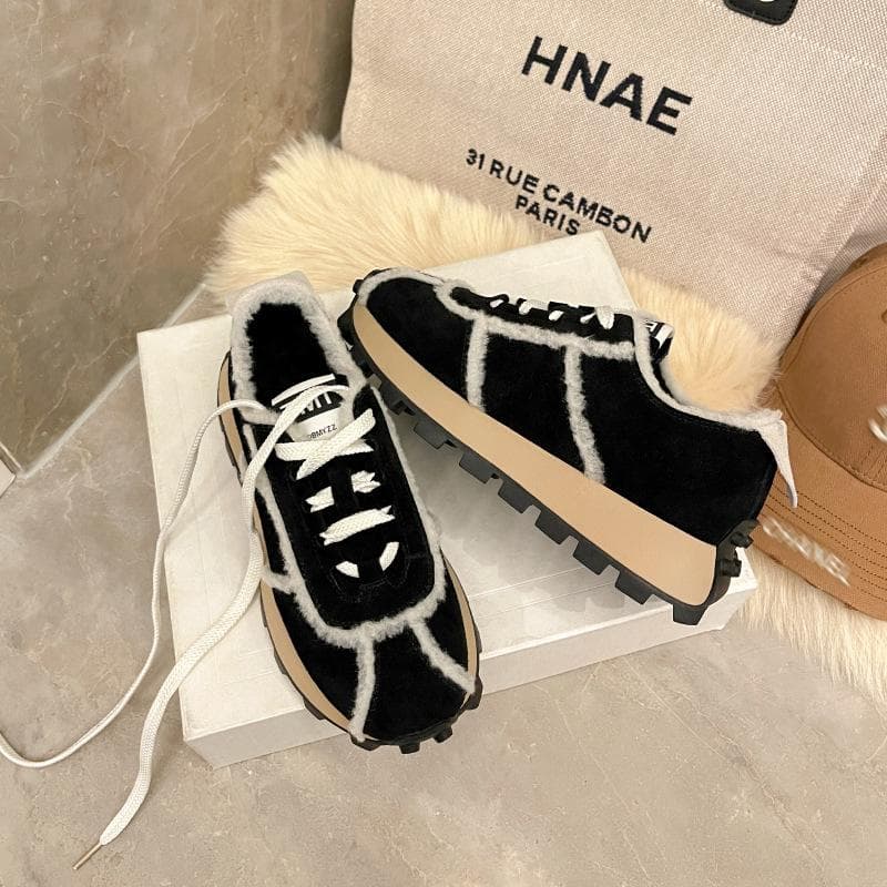 Forrest Gump Shoes Women's Winter New Thick-soled Retro Sports Casual Old Shoes 40