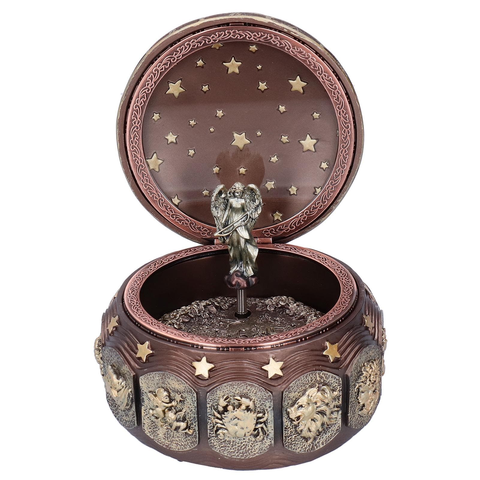 Music Box Fashion Creativity Rotating 12 Constellations Firends Birthday Holiday GiftsCoppery