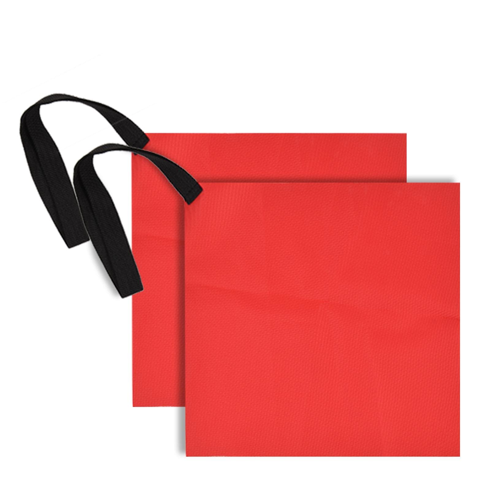 2pcs Kayak Tow Flags Red Safety Hooked Kayak Flag for Boat Canoe Trailer Safety Warning Flag 2 red