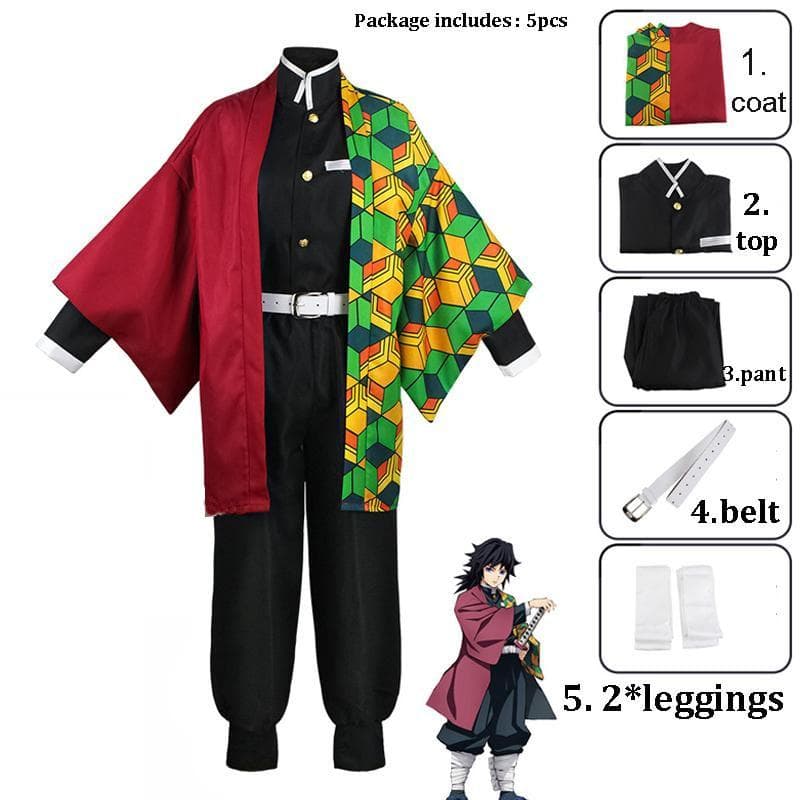 Unisex Demon Slayer Anime Cosplay Cartoon Kimetsu No Yaiba Kochou Shinobu Cosplay Costume For Adults men and women L