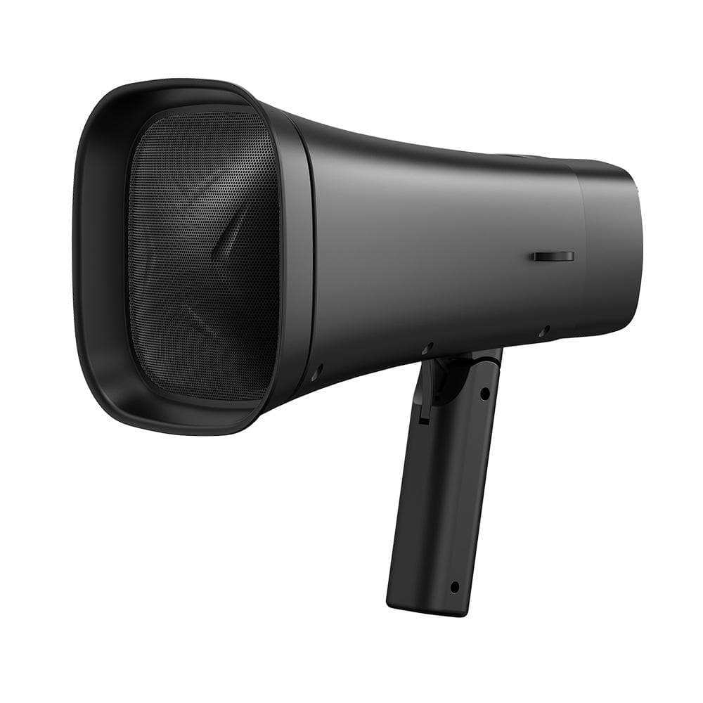 Solar-Powered Megaphone Speaker Portable Wireless BT PA Bullhorn Outdoor Recording Speaker black