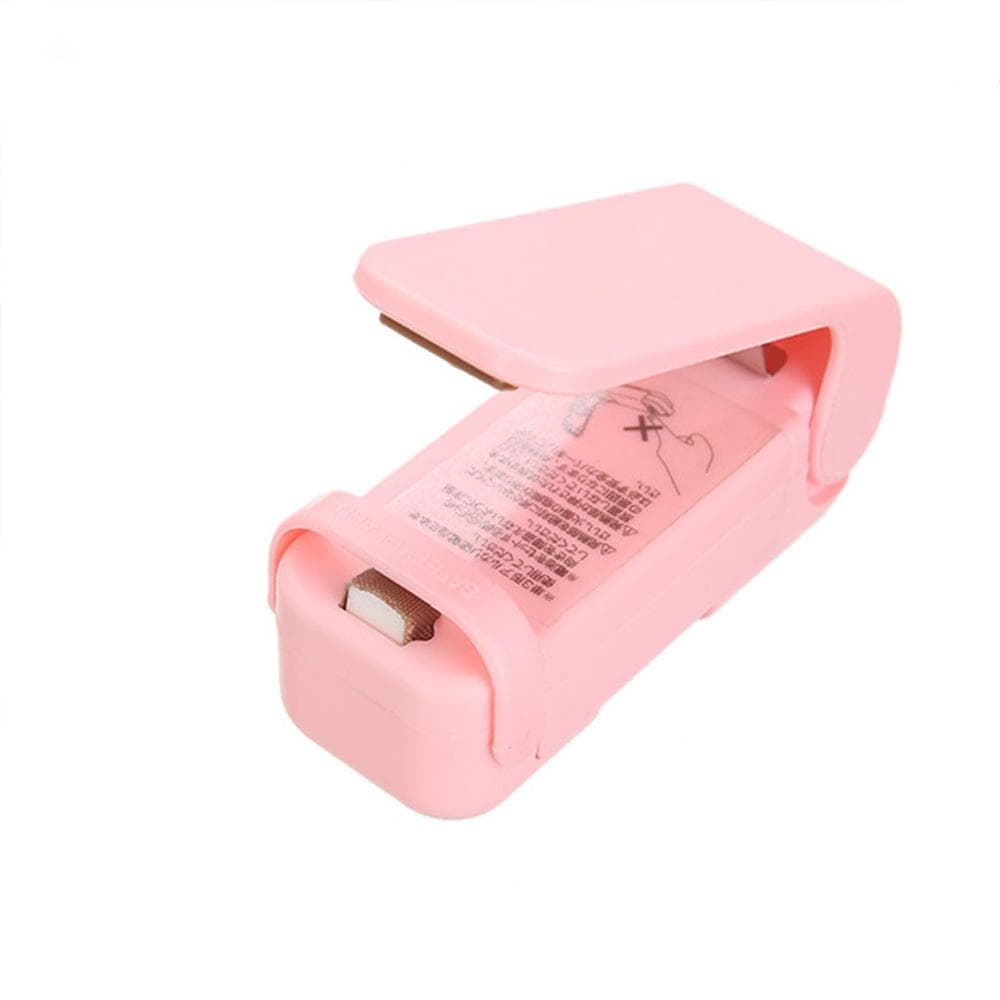 Mini Heat Bag Sealing Machine Package Sealer Bags Thermal Plastic Food Bag Closure Portable Sealer Packing Kitchen Accessories pink