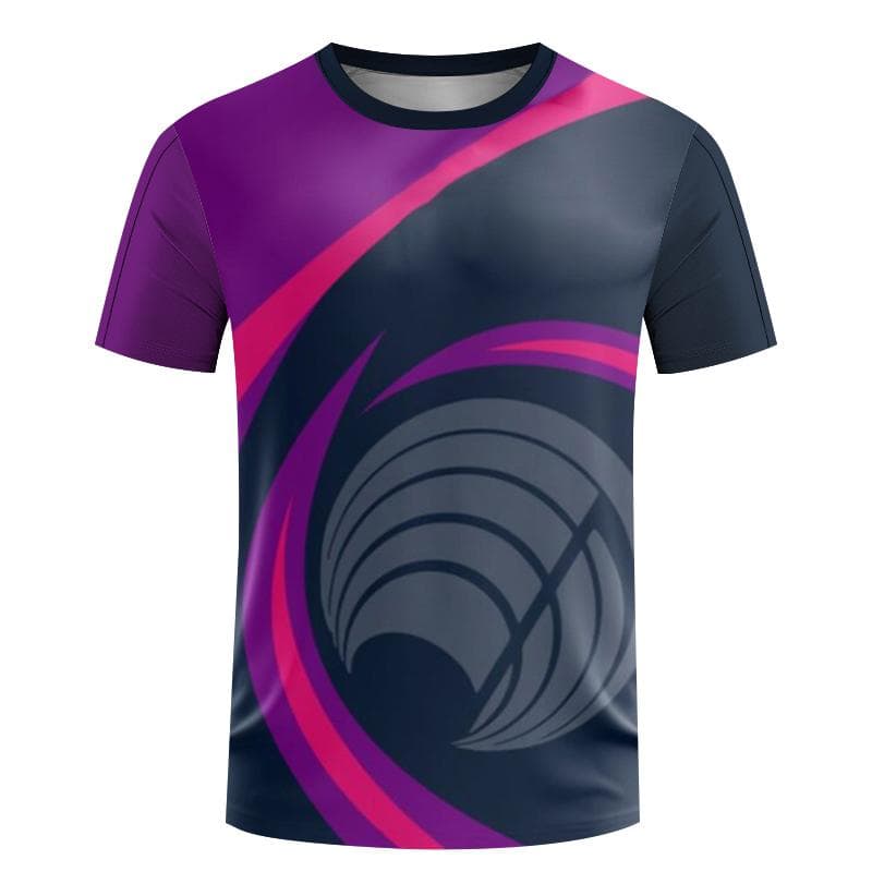 2023 Quick Drying Table Tennis Wear Men's Printed T-shirts Breathable Women's Fitness Wear Boys' Large Badminton Training Tops M