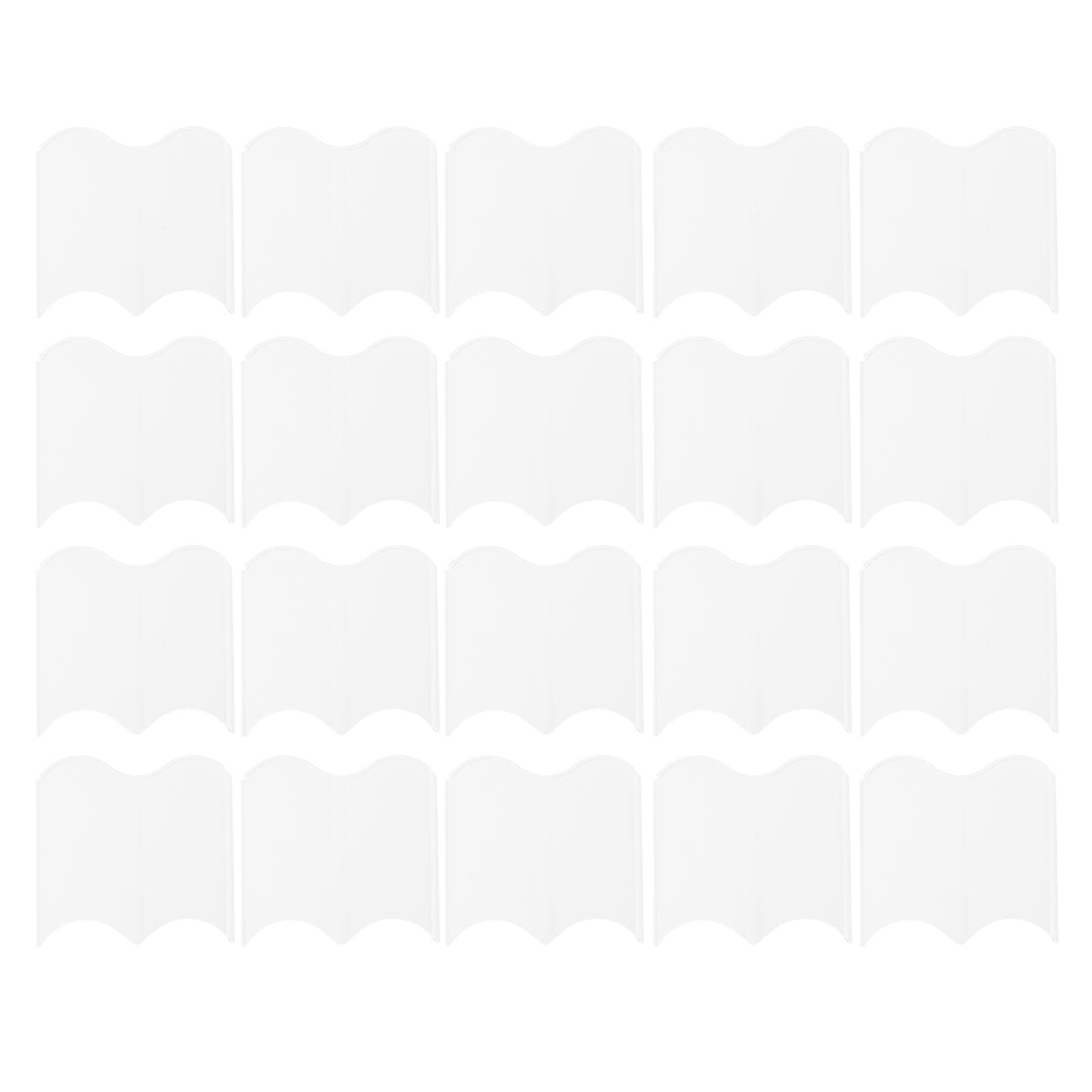 20PCS Interlocking Landscaping Edging Kit Weatherproof Garden Landscape Edging Border Hammer in white